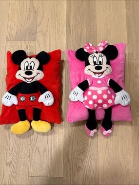 Mickey and Minnie Mouse Plush Pillow Toys
